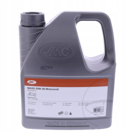 OLEJ MOTOCYKLOWY JMC MAXX 20W50 4T 4L MINERALNY DO MOTOCYKLA