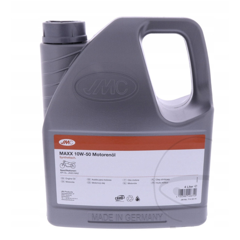 OLEJ MOTOCYKLOWY JMC MAXX 10W50 4T 4L SYNTETYCZNY DO MOTOCYKLA