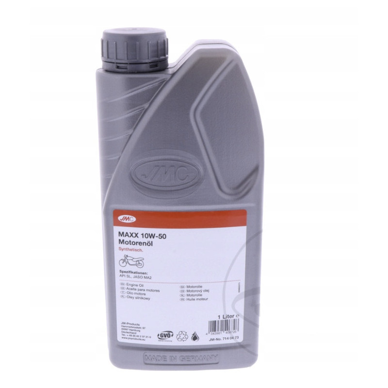 OLEJ MOTOCYKLOWY JMC MAXX 10W50 4T 1L SYNTETYCZNY DO MOTOCYKLA