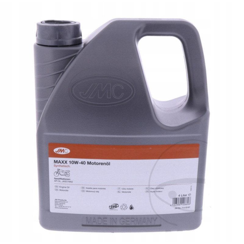 OLEJ MOTOCYKLOWY JMC MAXX 10W40 4T 4L SYNTETYCZNY DO MOTOCYKLA