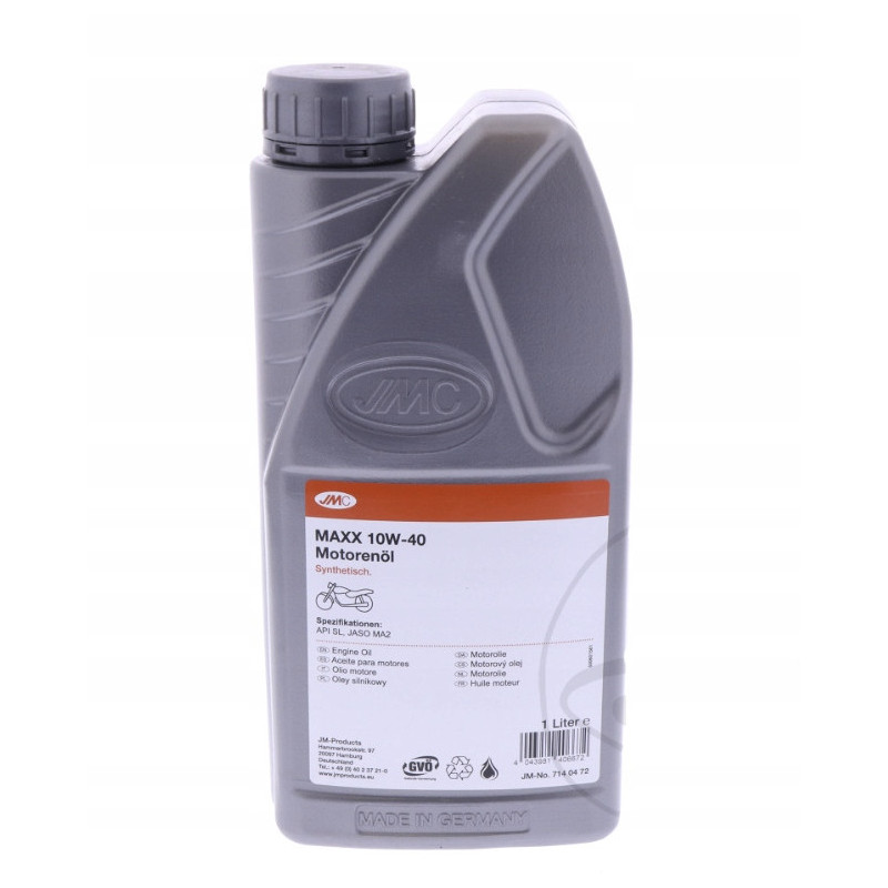OLEJ MOTOCYKLOWY JMC MAXX 10W40 4T 1L SYNTETYK DO MOTOCYKLA