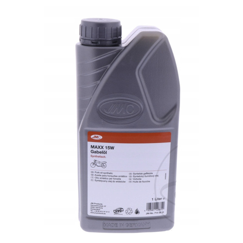 OLEJ MOTOCYKLOWY DO LAG AMORTYZATORÓW ZAWIESZENIA SYNTETYCZNY JMC MAXX 15W