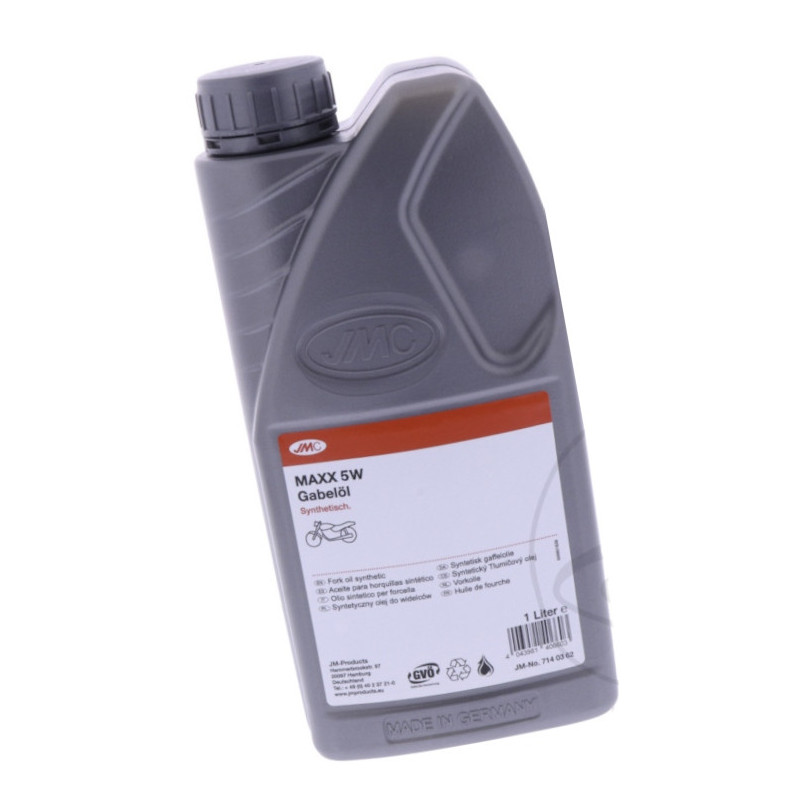 OLEJ MOTOCYKLOWY DO LAG AMORTYZATORÓW ZAWIESZENIA SYNTETYK JMC MAXX 5W 1L
