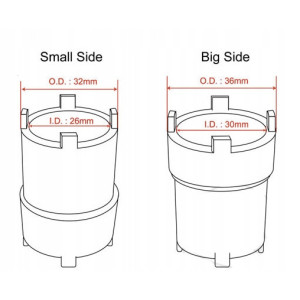 NARZEDZIE KLUCZ KORONKOWY JMP 30/36MM I 26/32MM DO ŚRUB SPRZĘGŁA