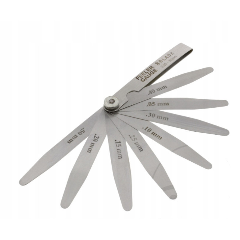 NARZĘDZIE PRECYZYJNY SZCZELINOMIERZ METRYCZNY JMP 8 LISTKÓW 0,05 - 0,50MM