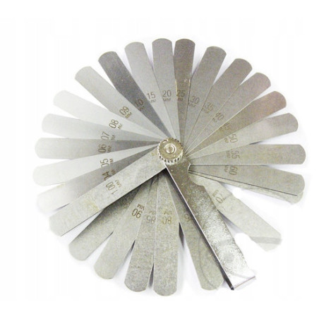 NARZĘDZIE PRECYZYJNY SZCZELINOMIERZ METRYCZNY JMP 25 LISTKÓW 0,04 - 1,00MM