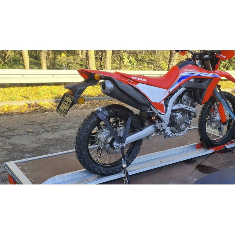 KOMPLETNY SYSTEM MOCOWANIA TYLNEGO KOŁA PASY DO TRANSPORTU MOTOCYKLI SIX-ON