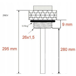 WSKAŹNIK TEMPERATURY OLEJU JMP M26X1,5 DO POJAZDU BMW R 100 BMW R100 86-96