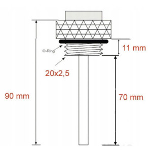 WSKAŹNIK TEMPERATURY OLEJU JMP M20X2,5 YAMAHA YFZ 450 YFZ450 2004-2009
