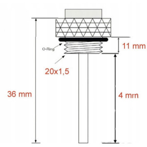WSKAŹNIK TEMPERATURY OLEJU JMP M20X1,5 SUZUKI GSX-R 1000 GSX-R1000 2006-08