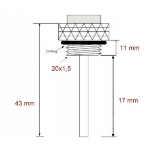 WSKAŹNIK TEMPERATURY OLEJU JMP M20X1,5 SUZUKI DL 650 DL650 V-STROM 2007-12