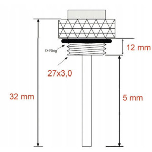 WSKAŹNIK TEMPERATURY OLEJU JMP M27X3 DO MOTOCYKLA YAMAHA FZ6 600 2004-2008