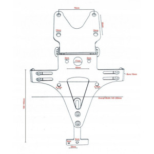 UNIWERSALNY KRÓTKI UCHWYT TABLICY MOTOCYKLOWY MOCOWANIE REJESTRACJI MOTO