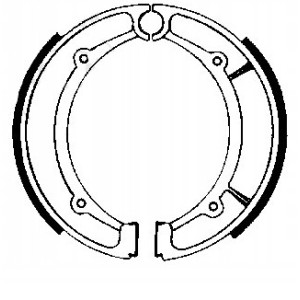 SZCZĘKI HAMULCOWE EBC DO MOTOCYKLA YAMAHA YP250 YP250 MAJESTY 1996-1999