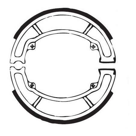 SZCZĘKI HAMULCOWE EBC DO MOTOCYKLA HONDA CG 125 HONDA CG125 ES 2004-2008