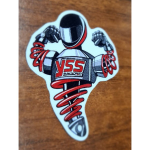 NAKLEJKA STICKER NA MOTOCYKL SKUTER KASK - YSS SUSPENSION 7,3cm x 6cm