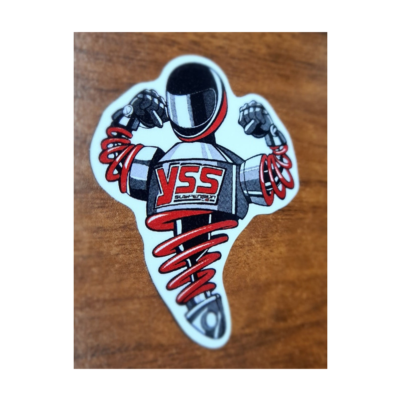 NAKLEJKA STICKER NA MOTOCYKL SKUTER KASK - YSS SUSPENSION 7,3cm x 6cm