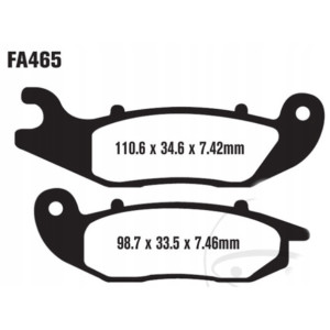 KLOCKI HAMULCOWE PRZÓD EBC FA465TT HONDA CRF 300 L CRF300L 2021 - 2023