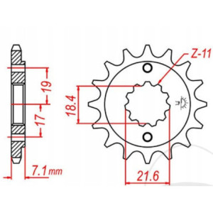 ZĘBATKA PRZEDNIA JT F1321-14 14 zębów HONDA CRF300 L CRF300 RALLY