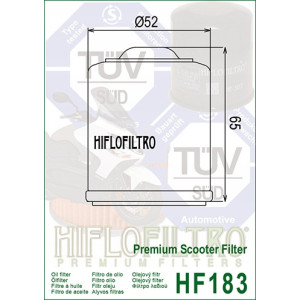 FILTR OLEJU HIFLOFILTRO PIAGGIO BEVERLY CARNABY