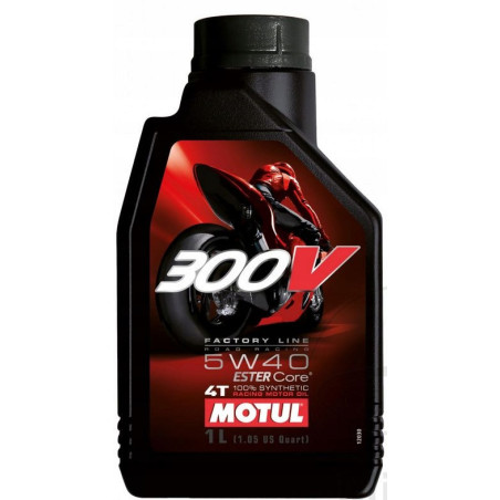 OLEJ SILNIKOWY MOTUL 300V ROAD RACING 4T 5W40 1L SYNTETYCZNY ORYGINAŁ 4T