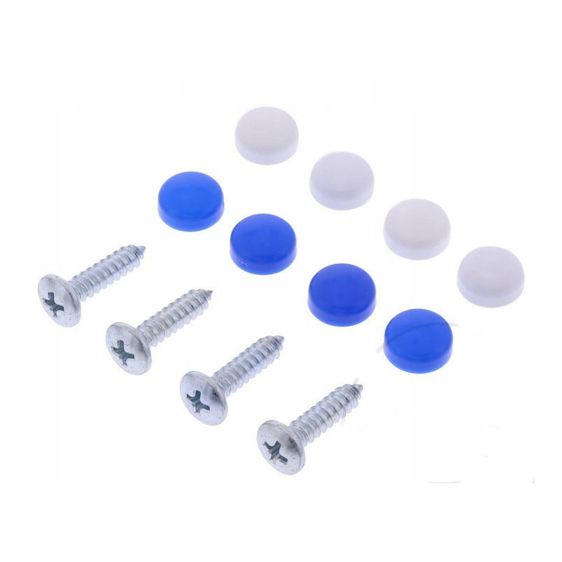 KOMPLET WKRĘTÓW DO MONTAŻU TABLICY REJESTRACYJNEJ Z ZAŚLEPKAMI