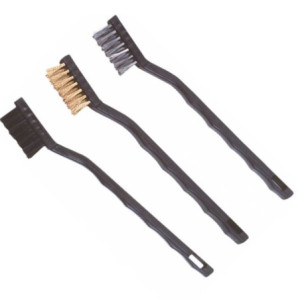 3 x SZCZOTKA DRUCIANA - NYLONOWA + STALOWA + MOSIĘŻNA KOMPLET 3SZT