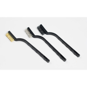 3 x SZCZOTKA DRUCIANA - NYLONOWA + STALOWA + MOSIĘŻNA KOMPLET 3SZT