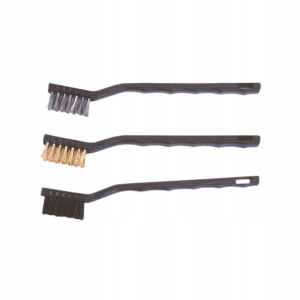 3 x SZCZOTKA DRUCIANA - NYLONOWA + STALOWA + MOSIĘŻNA KOMPLET 3SZT