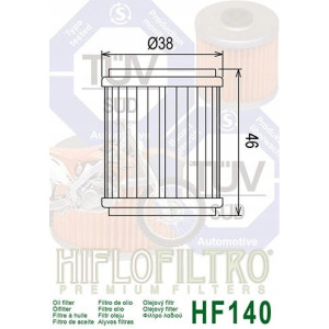 FILTR OLEJU HIFLOFILTRO HF140 DO MOTOCYKLA YAMAHA WR250 XT250 YBR250