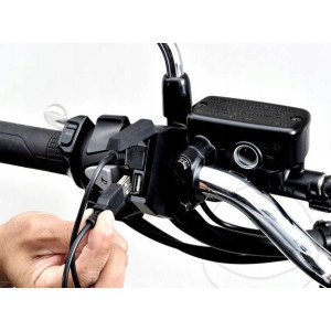 ŁADOWARKA 2xUSB NA KIEROWNICĘ MOTOCYKLA DAYTONA SLIM