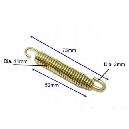 SPRĘŻYNY DO WYDECHU TŁUMIKA MOTOCYKLA 75mm 4sztuki