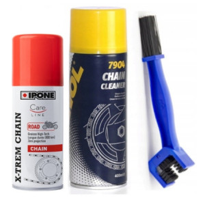 ZESTAW DO SMAROWANIA I CZYSZCZENIA ŁAŃCUCHA MOTO