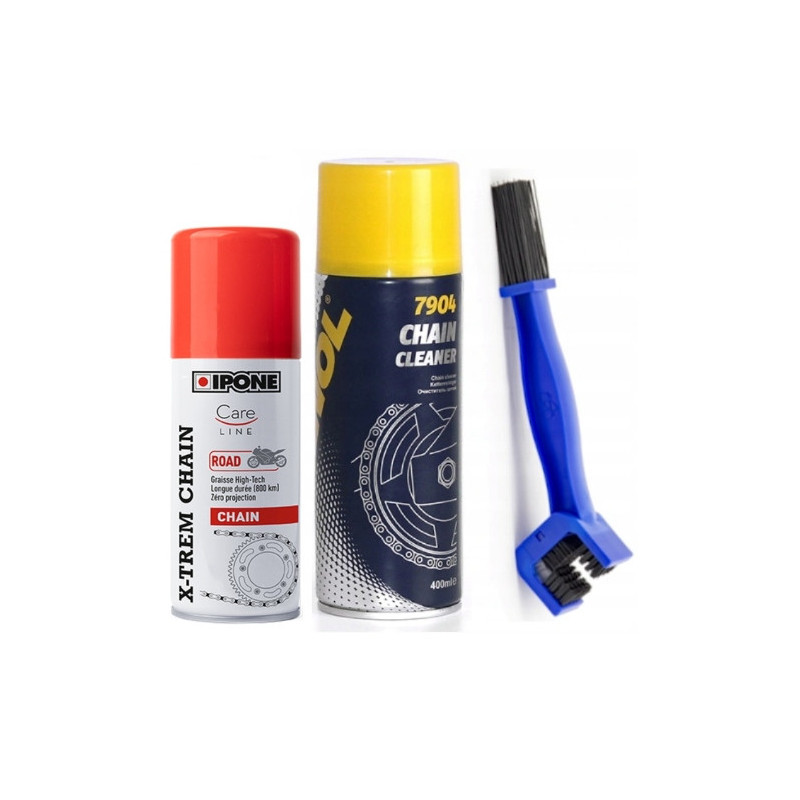 ZESTAW DO SMAROWANIA I CZYSZCZENIA ŁAŃCUCHA MOTO