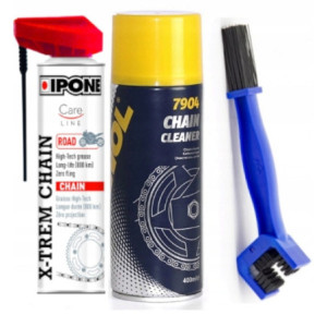 DUŻY KPL SMAR IPONE CLEANER SZCZOTKA ŁAŃCUCHA