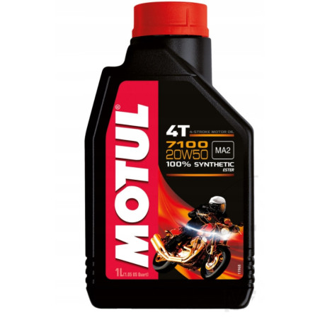 OLEJ MOTOCYKLOWY MOTUL 7100 20W50 1L MA2 ESTER 4T
