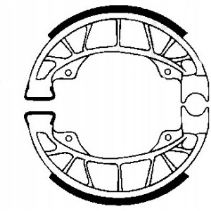SZCZĘKI HAMULCOWE EBC DO MOTOCYKLA GILERA STALKER 50 DT BASE 1999-2006