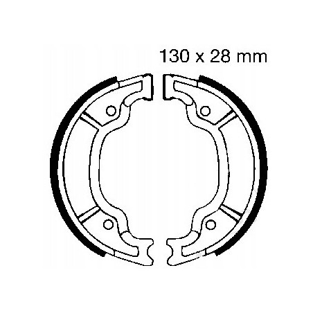 SZCZĘKI HAMULCOWE EBC DO MOTOCYKLA YAMAHA SR 250 YAMAHA SR250 1990-2000