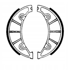 SZCZĘKI HAMULCOWE EBC DO MOTOCYKLA YAMAHA HW 150 HW150 XENTER 2012-2018