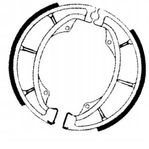SZCZĘKI HAMULCOWE EBC DO MOTOCYKLA KAWASAKI KX 500 KAWASAKI KX500 1983-1985