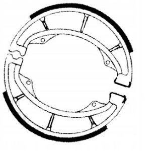 SZCZĘKI HAMULCOWE EBC DO MOTOCYKLA KAWASAKI KE 125 KAWASAKI KE125 1976-1982