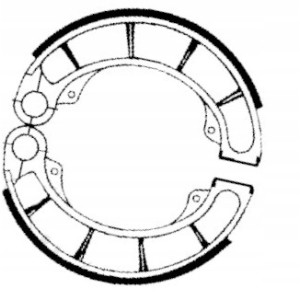 SZCZĘKI HAMULCOWE EBC 321 TYLNE 160X40MM KYMCO VENOX 250 VENOX250 2002-2013