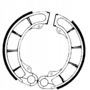 SZCZĘKI HAMULCOWE EBC 321 TYLNE 160X40MM HONDA VT 250 VT250 C MAGNA 1994-97