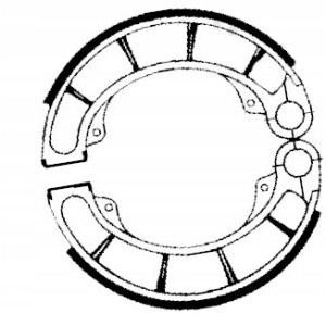 SZCZĘKI HAMULCOWE EBC 321 TYLNE 160X40MM HONDA NV 400 NV400 C STEED 1988-94