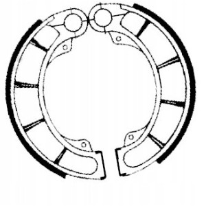 SZCZĘKI HAMULCOWE EBC 321 TYLNE 160X40MM HONDA CX 650 HONDA CX650 1983