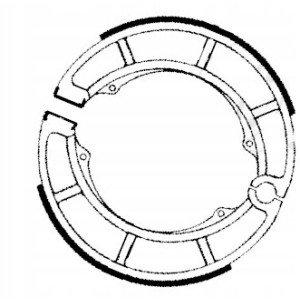 SZCZĘKI HAMULCOWE EBC 626 TYLNE 180X36MM SUZUKI VS 800 VS800 INTRUDER 92-00