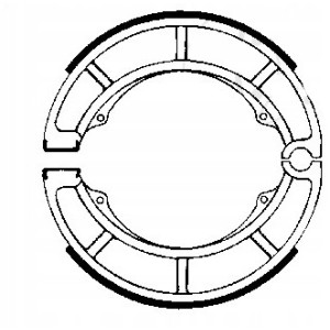 SZCZĘKI HAMULCOWE EBC 626 TYLNE 180X36MM SUZUKI VS 600 VS600 INTRUDER 95-97