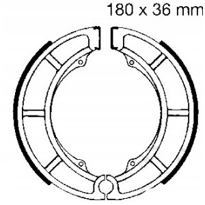SZCZĘKI HAMULCOWE EBC 626 TYLNE 180X36MM SUZUKI LT-F 400 KINGQUAD 2008-2015