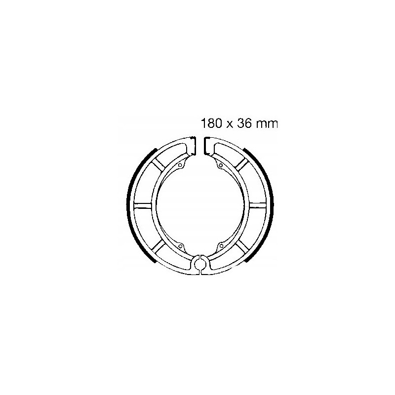 SZCZĘKI HAMULCOWE EBC 626 TYLNE 180X36MM SACHS ROADSTER 800 2000-2004