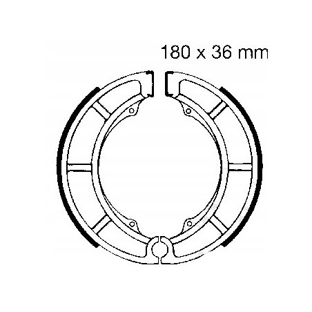 SZCZĘKI HAMULCOWE EBC 626 TYLNE 180X36MM SACHS ROADSTER 800 2000-2004